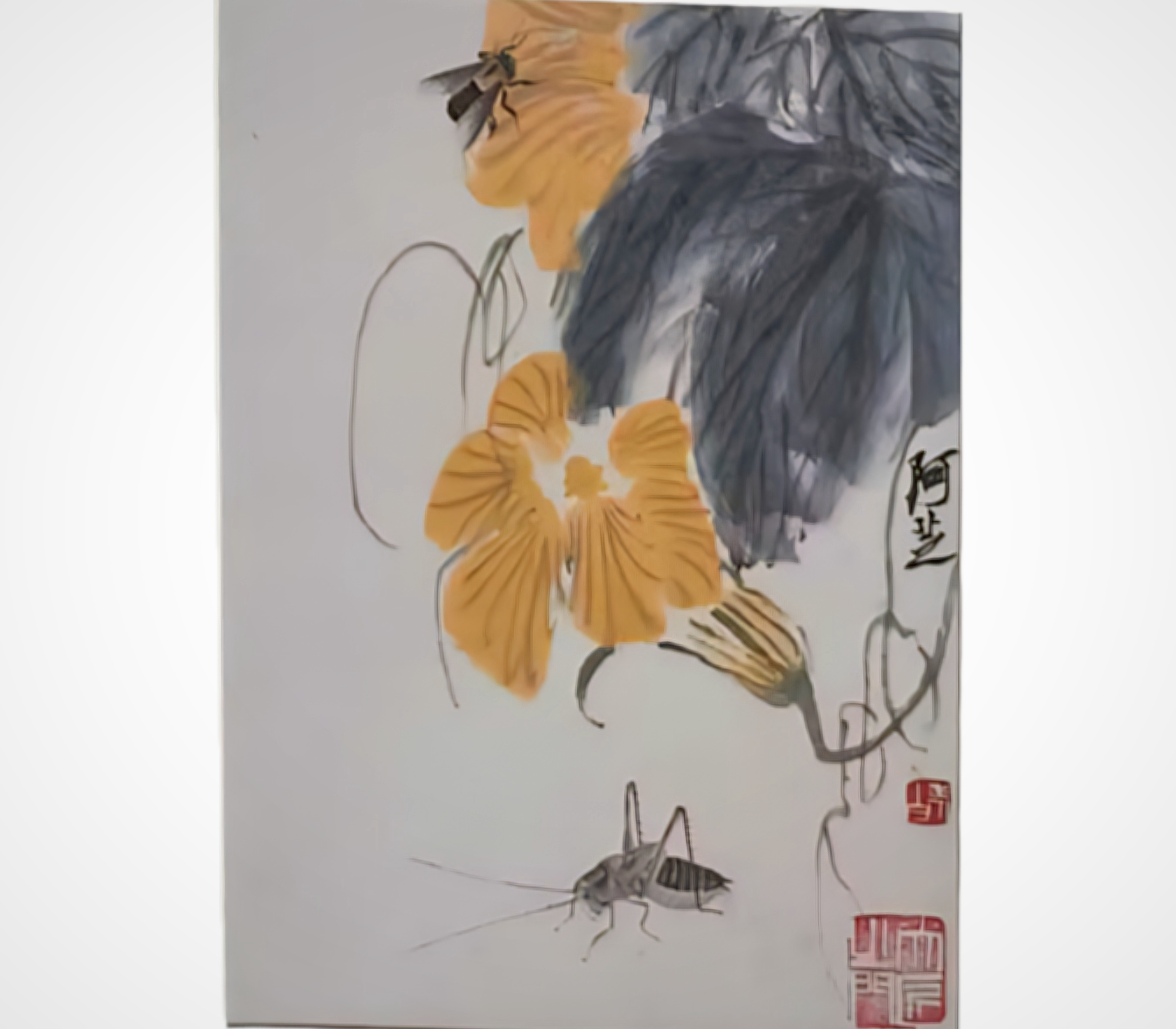 齐白石《可惜无声・花卉草虫》一副- 湖南跃岭古文化传播有限公司